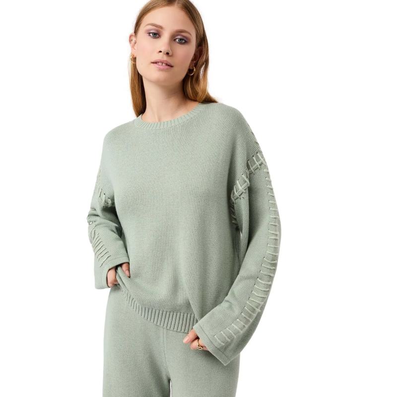 Pull ample gestrickt Damen Mandala