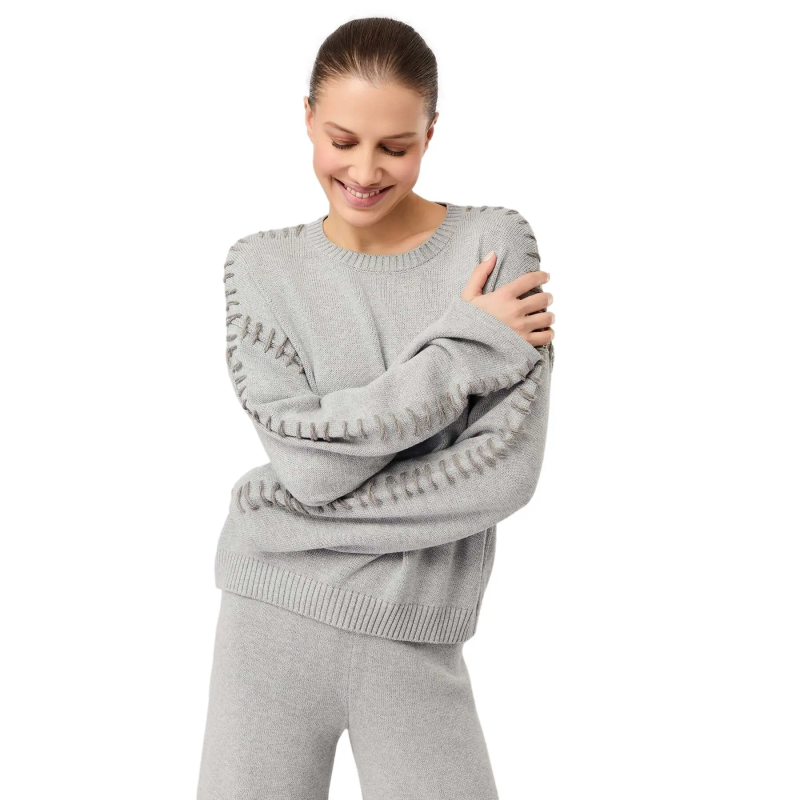Pull ample gestrickt Damen Mandala
