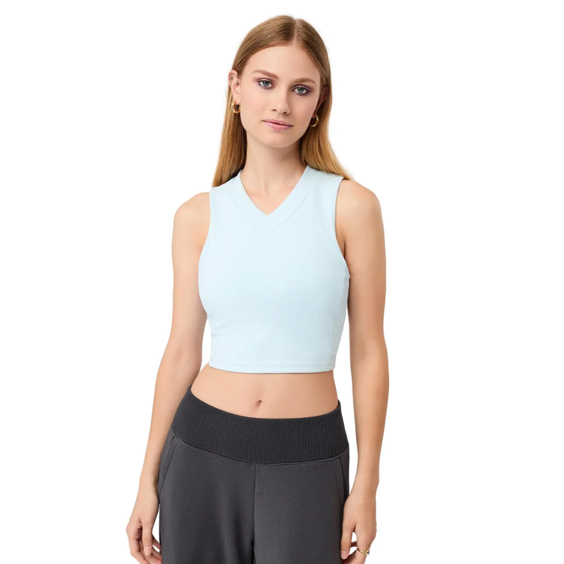 Kurzes V-Ausschnitt Top für Damen Mandala