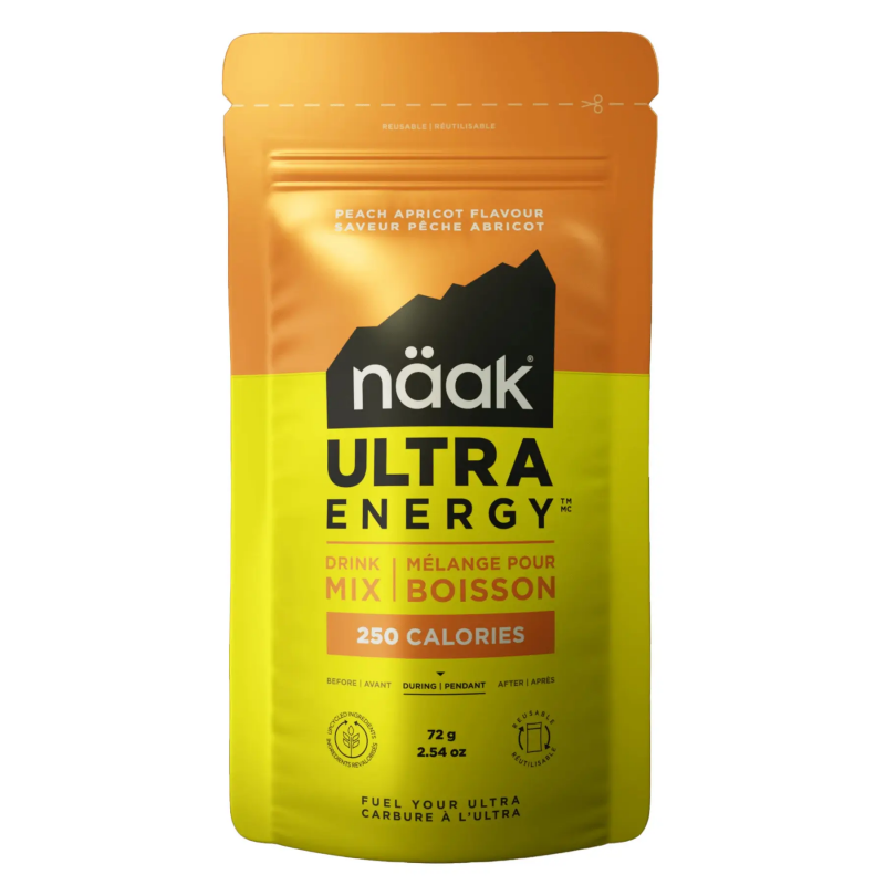 Isotonisches Energiedrink - Einzelne Beutel mit Pfirsich-Aprikosen-Geschmack Naäk