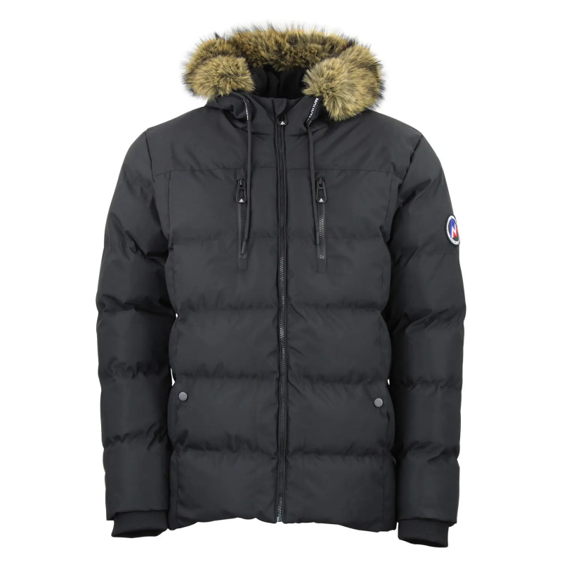 Damen Steppjacke mit Fellkapuze Peak Mountain