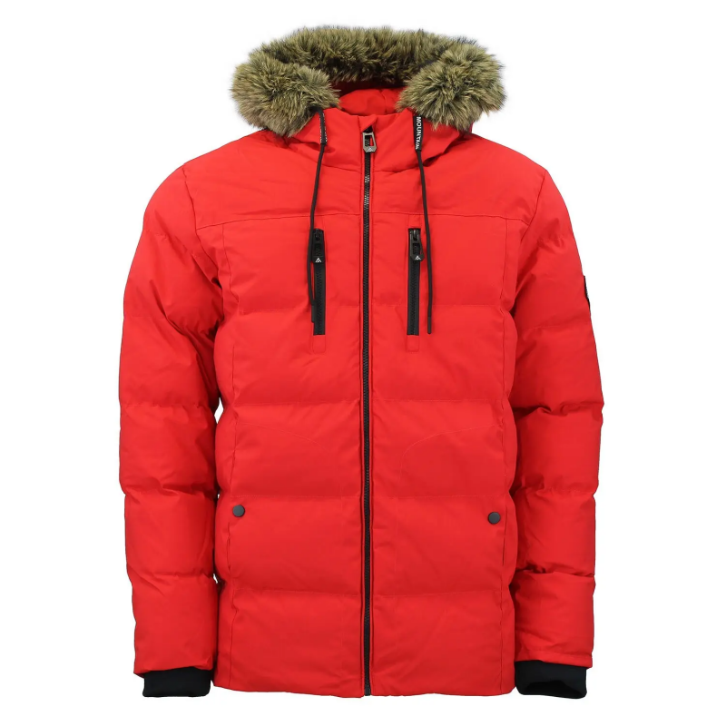 Damen Steppjacke mit Fellkapuze Peak Mountain