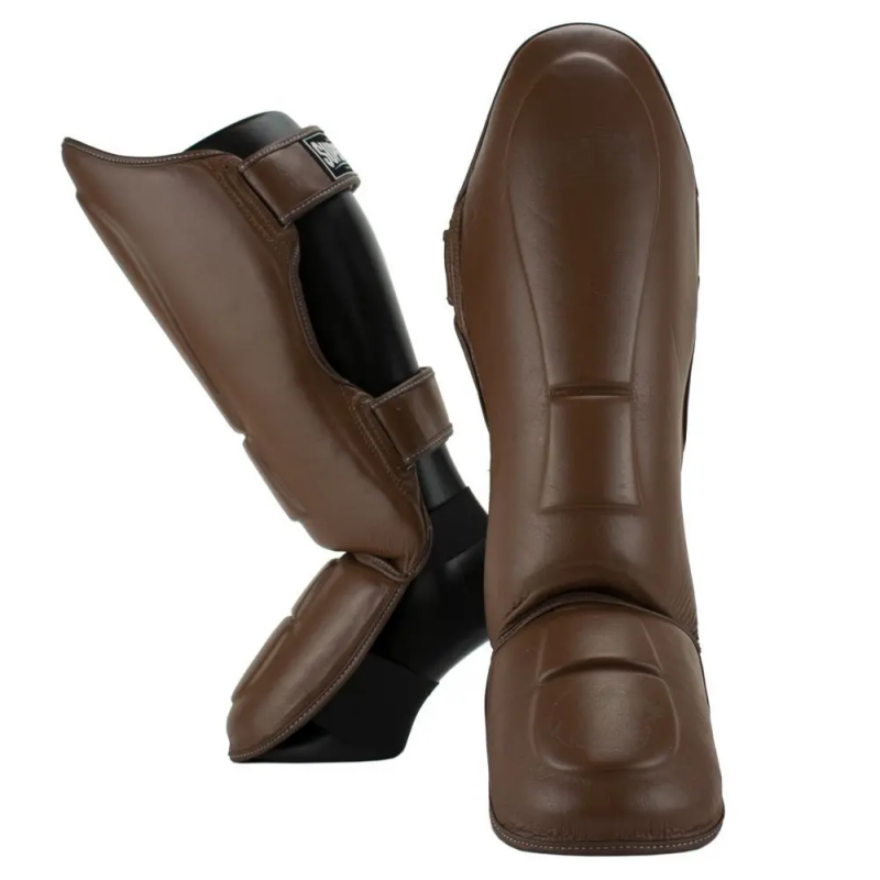 Schienbeinschützer Thai-Boxen aus Leder Super Pro Guardian