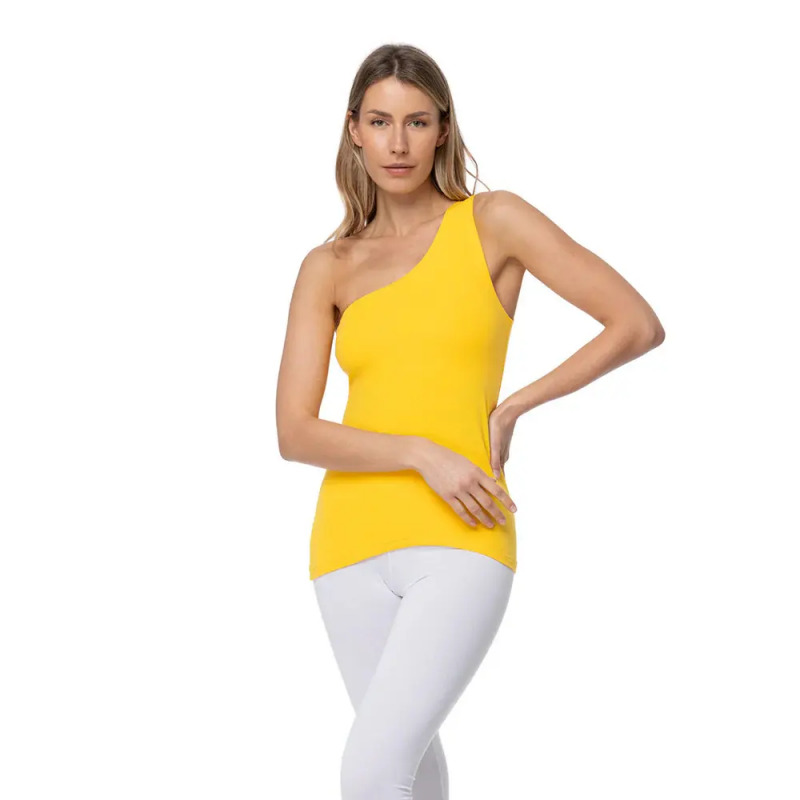 Asymmetrisches Tanktop, Damen Yogaessential Shakti