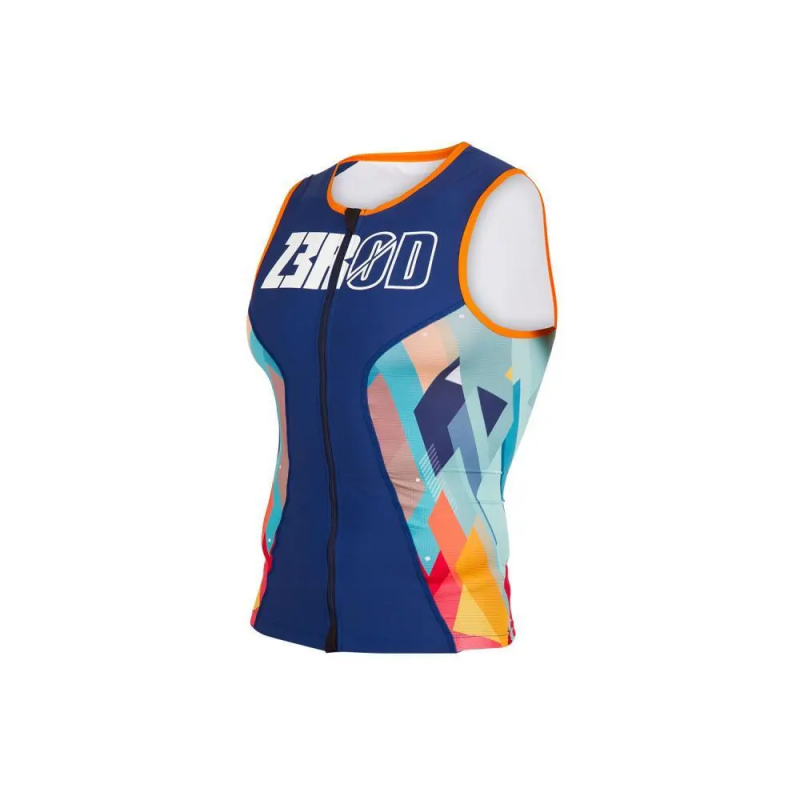 Ärmelloser Triathlonanzug Z3R0D Racer Kubik Block