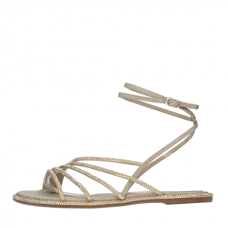 Goldene Le Silla-Sandalen