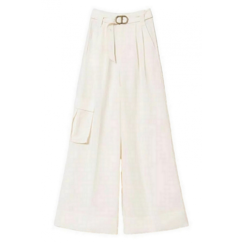 Twin-set Elfenbeinhose