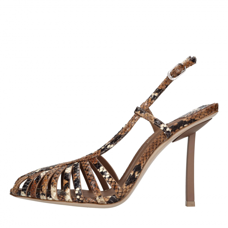 Le Silla Schuhe mit braunem Absatz