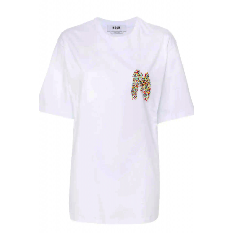 MSGM WeiBes T-Shirt und Polo