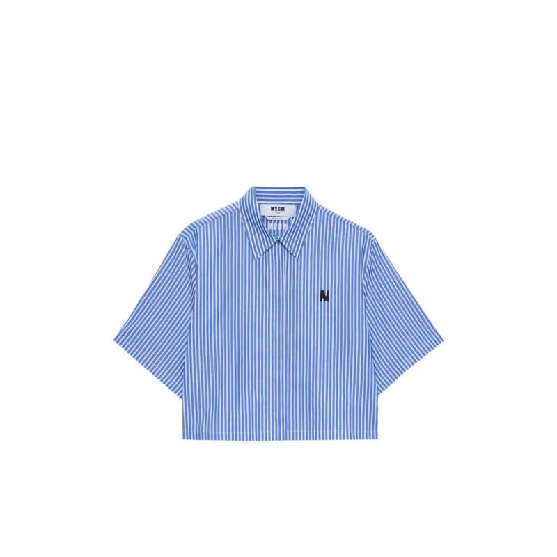 Msgm Hemden Blau/WeiB