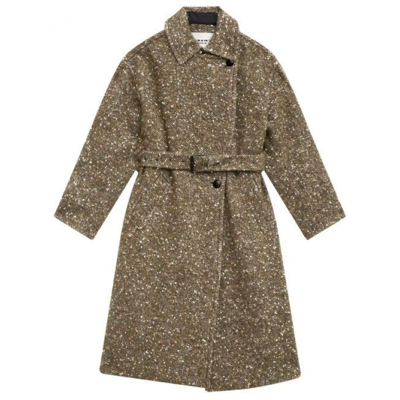 Isabel Marant Etoile Mantel Frau Beige in gemischter Wolle – MA0266FAB3D01E-67KI