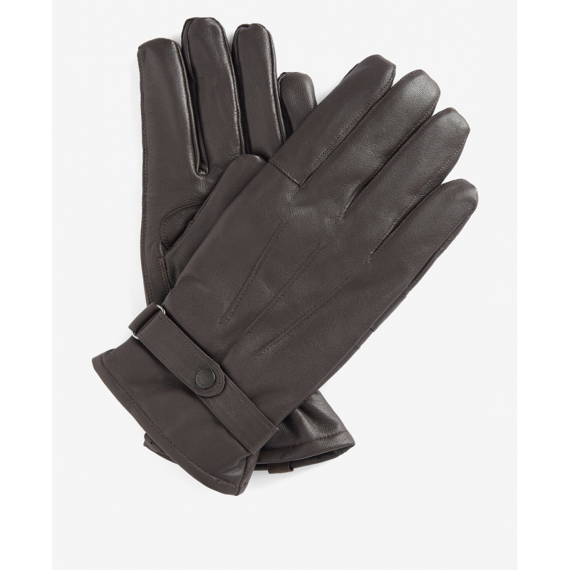 Barbour Schwarze Lederhandschuhe