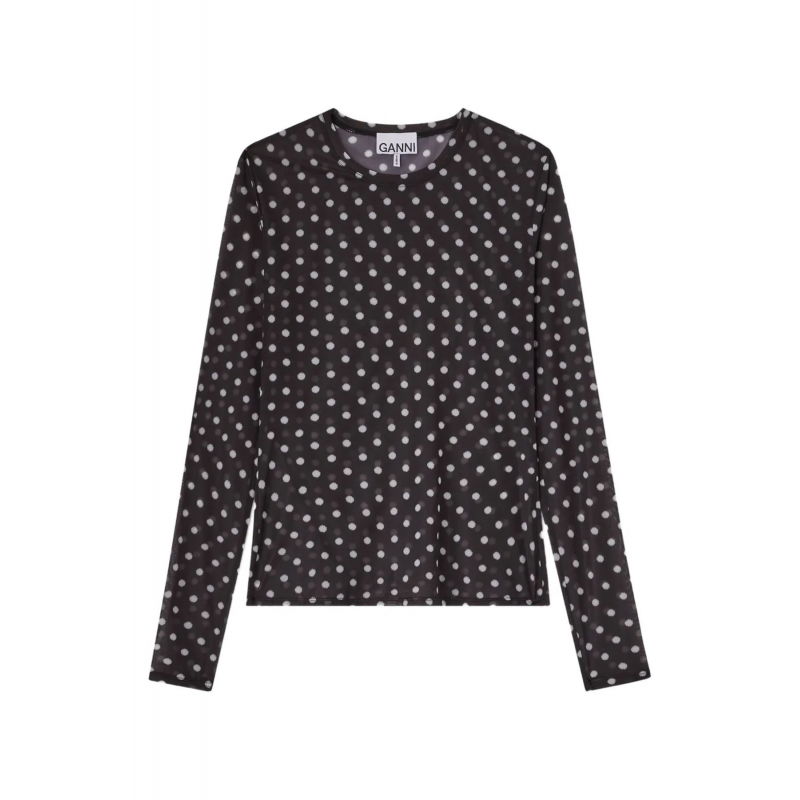 Ganni Shirts Schwarz