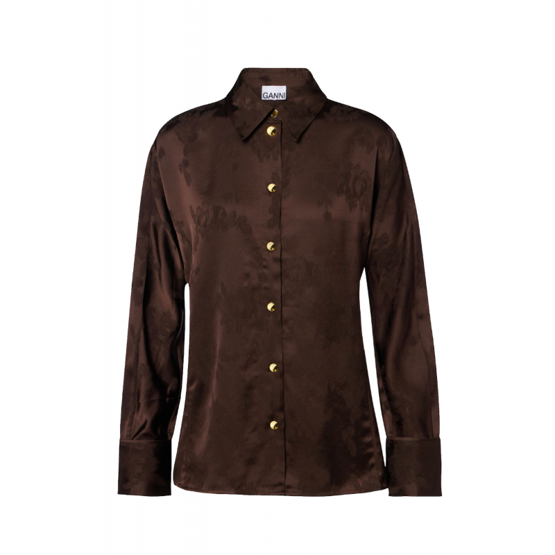 Ganni Shirts Braun