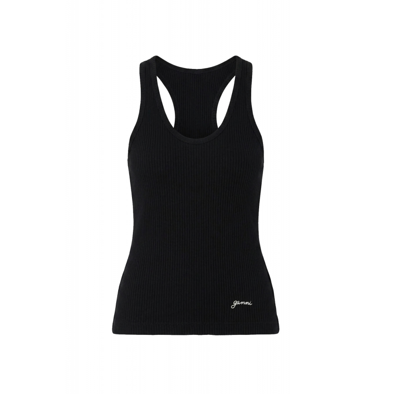 Ganni Top Schwarz