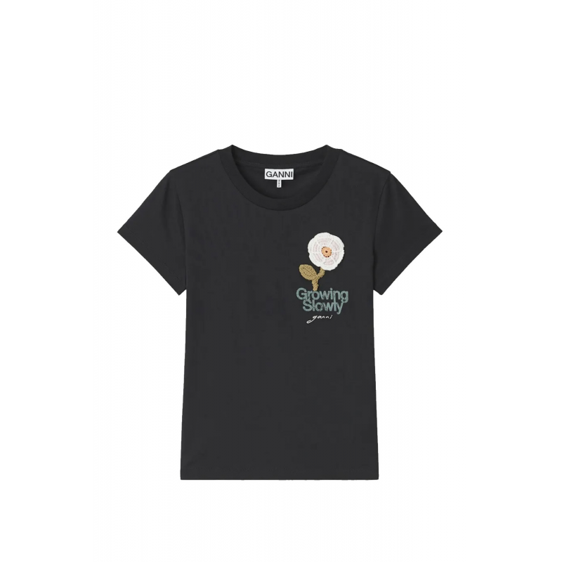 Ganni T-Shirt und Polo Black