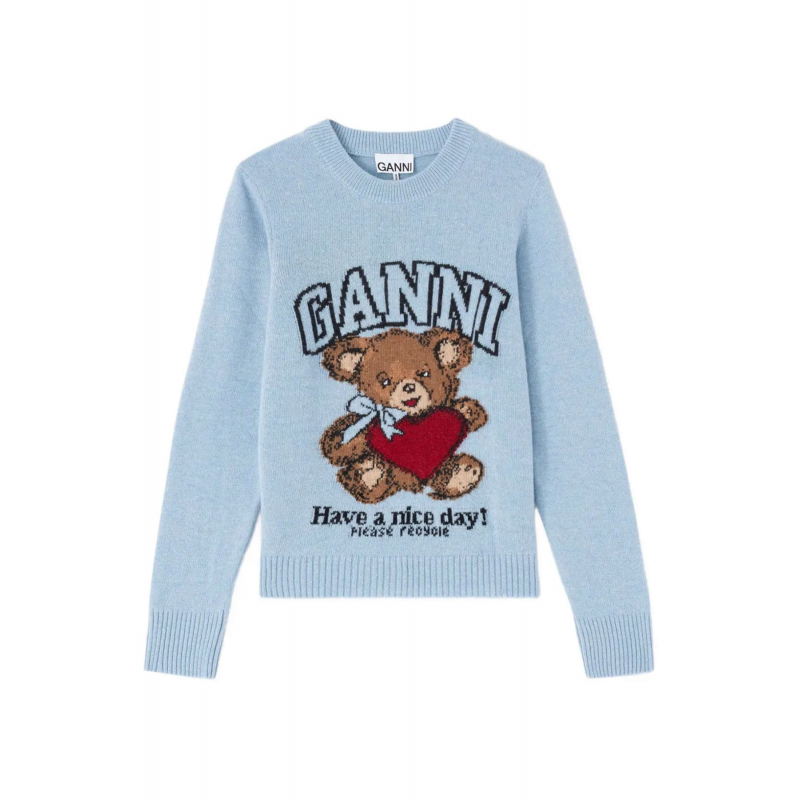 Ganni Blaue T-Shirts