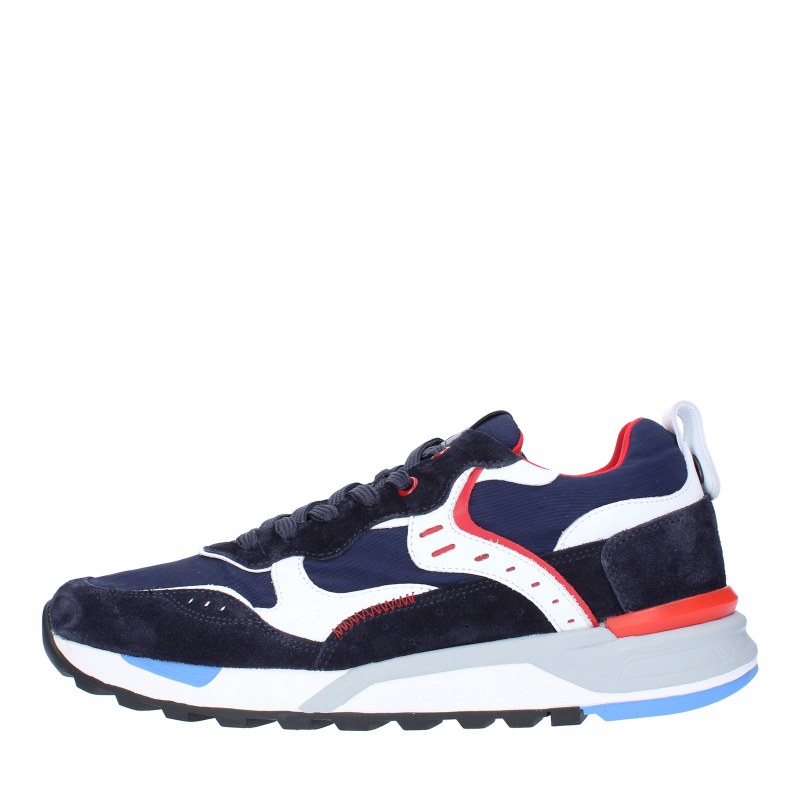 Voile Blanche Blaue Turnschuhe