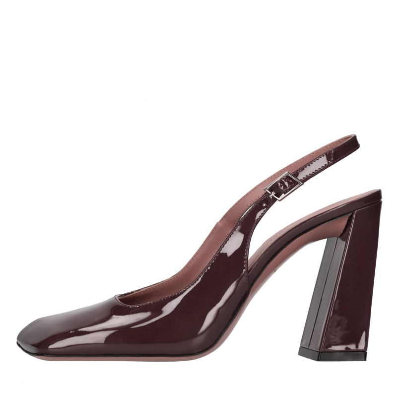Amina Muaddi Schuhe mit Absatz Bordeaux