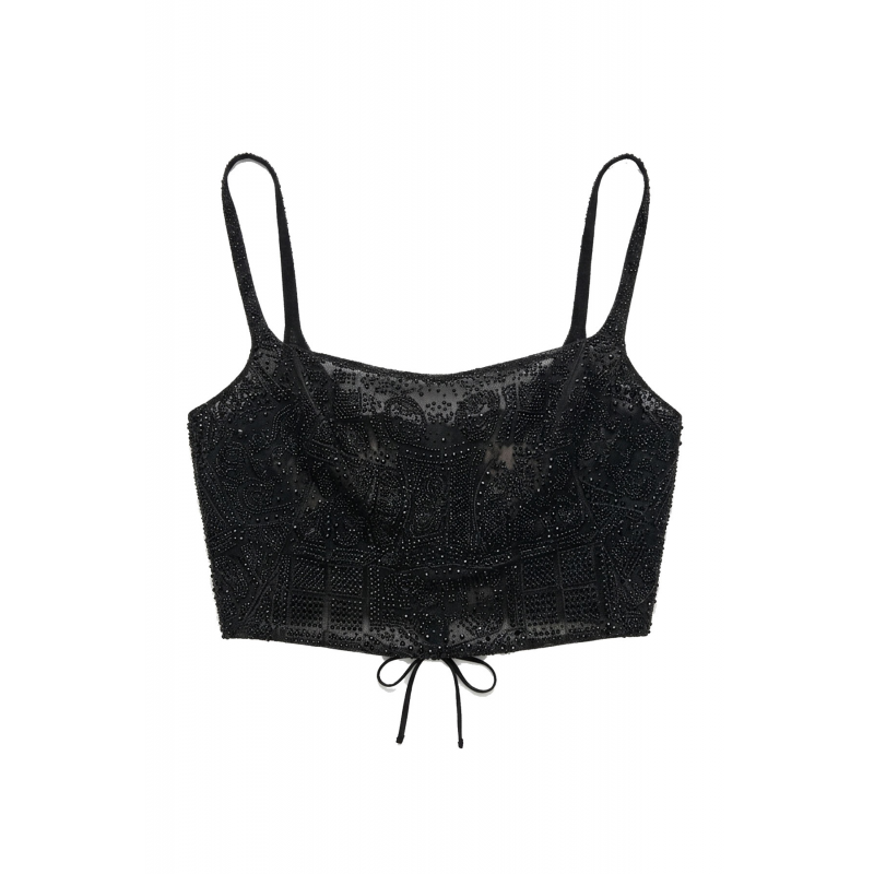 Ermanno Scervino Top Schwarz