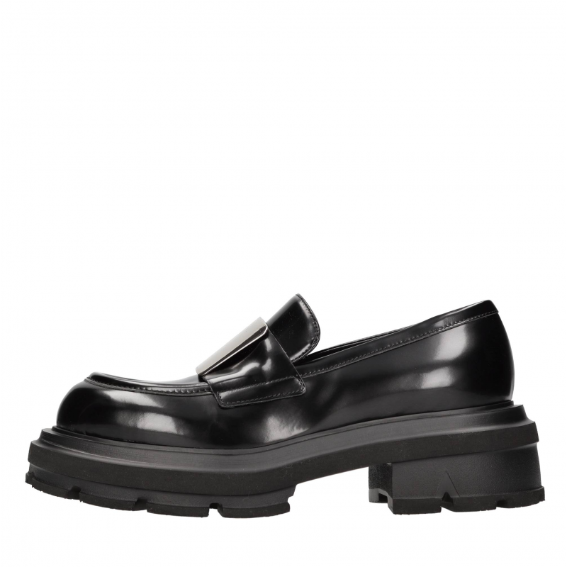 Elena Iachi Schwarze flache Schuhe