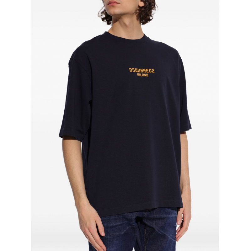 Dsquared2 t-shirt blau man logo milan