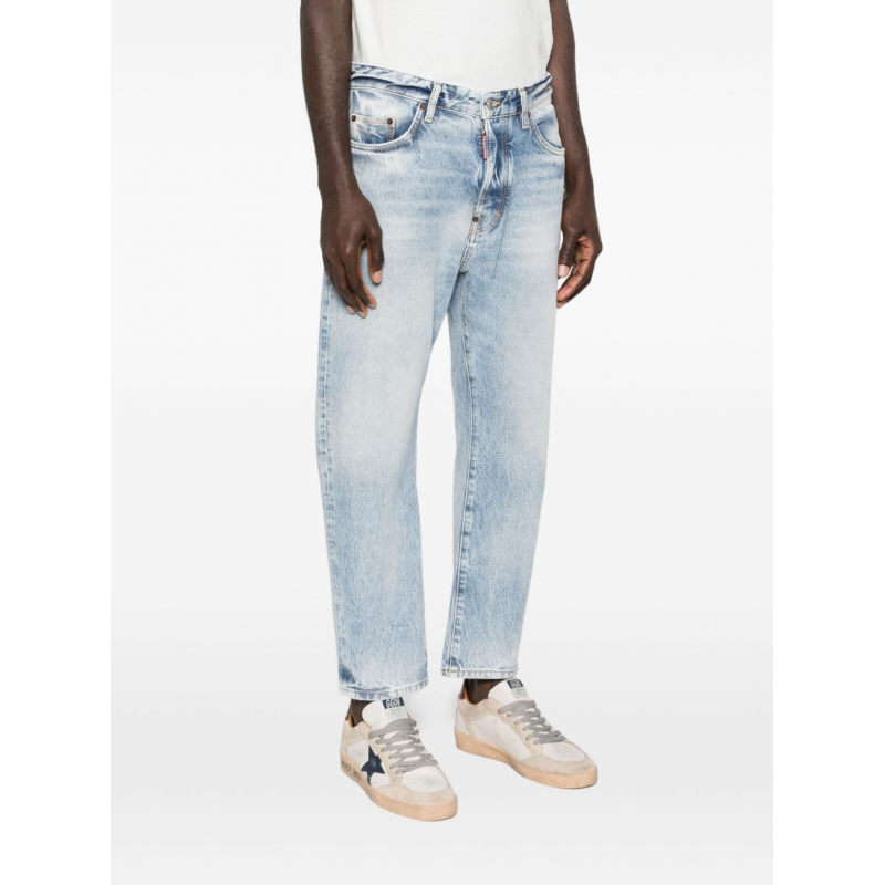 Dsquared2 blaue Hose bro distressed Waschlicht