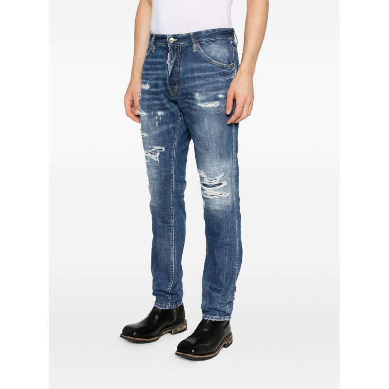 Dsquared2 Jeans blau Mann Teddy Effekt gelebt