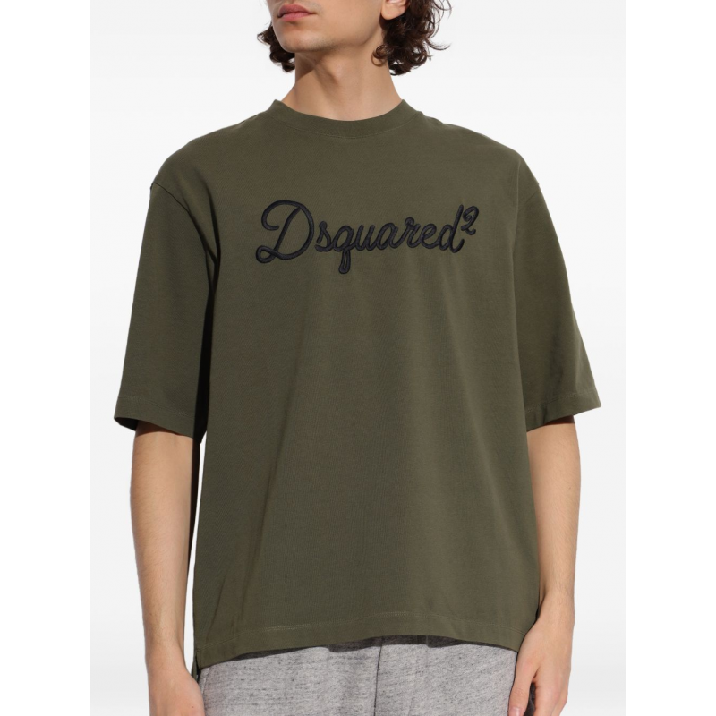 Dsquared2 t-shirt grun man stickstoff logo
