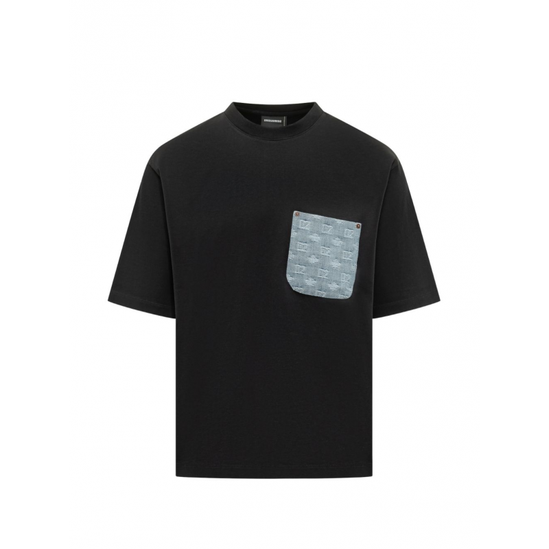 Dsquared2 T-Shirt schwarz Mann Tasche