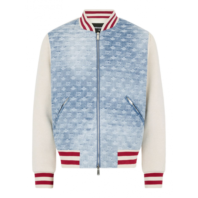Dsquared2 Herren blaue Weste Logo Monogramm