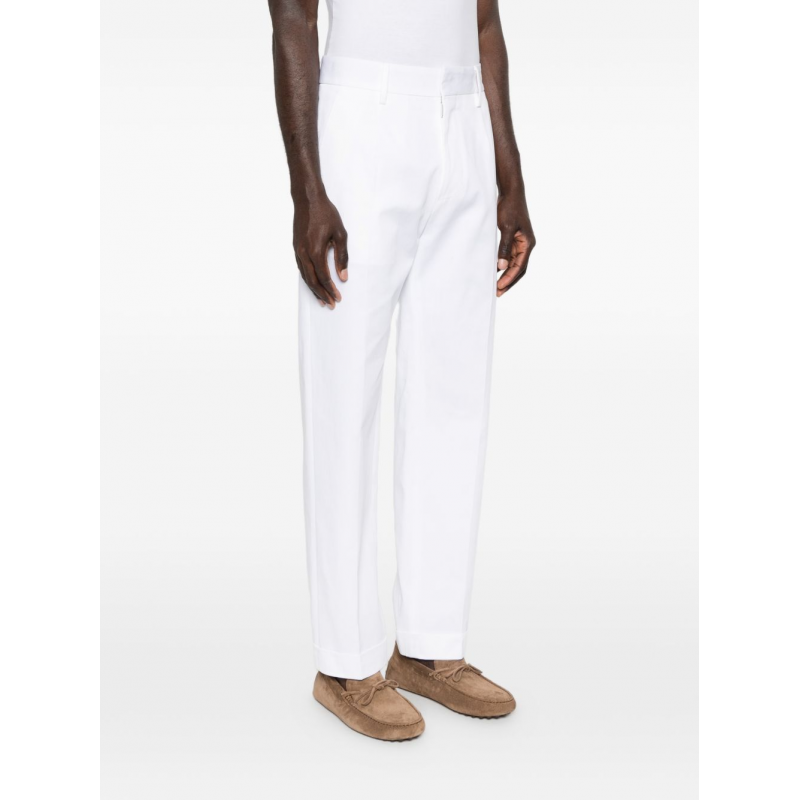 Dsquared2 weiBe Manner Pantoffel Falten vorne