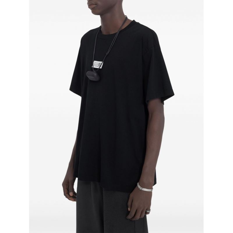 mm6 maison margiela t-shirt schwarz mann print logo