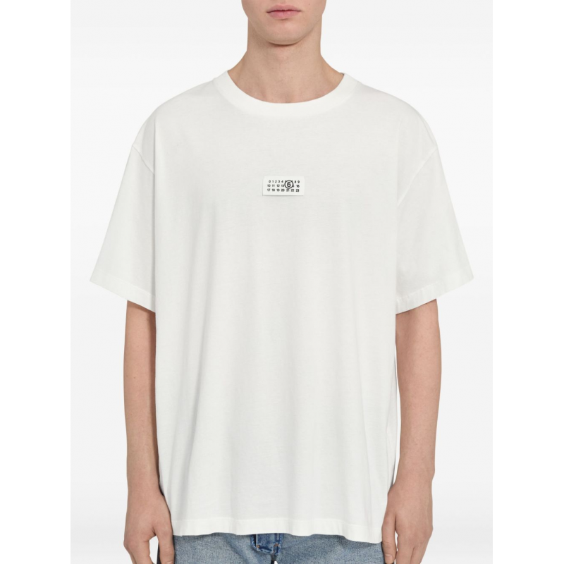 mm6 maison margiela t-shirt weiB man logo