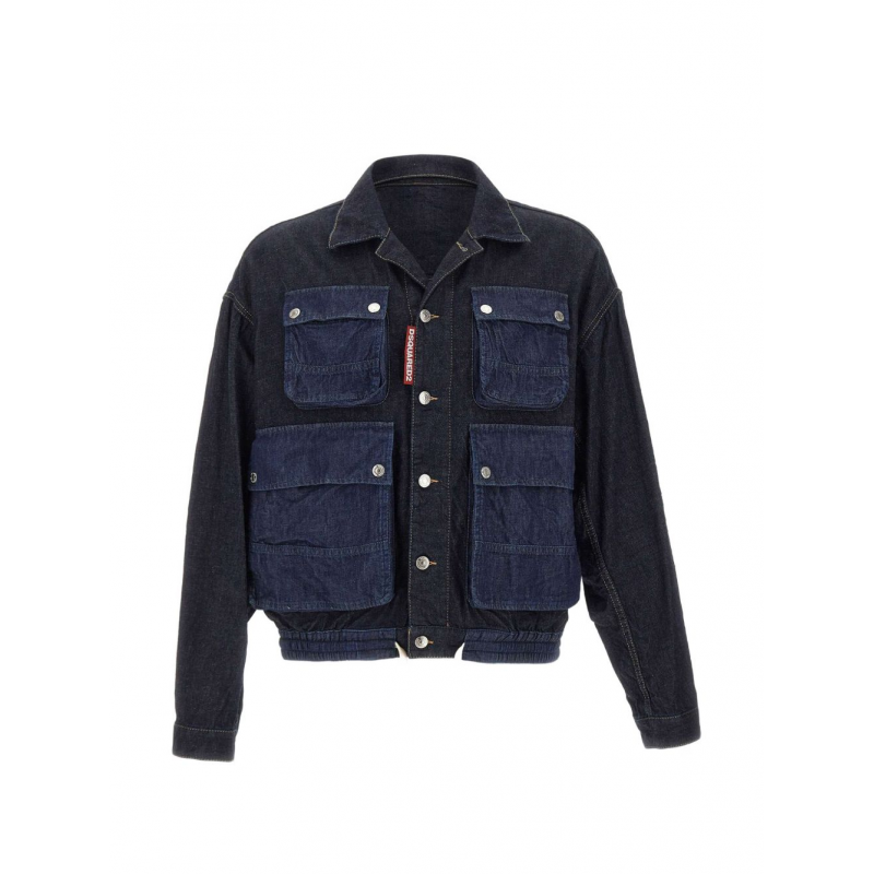 Dsquared2 blau Mann Denim Jacke