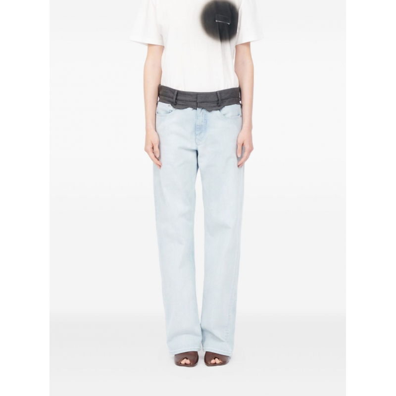 mm6 maison margiene jeans band taille frau blau