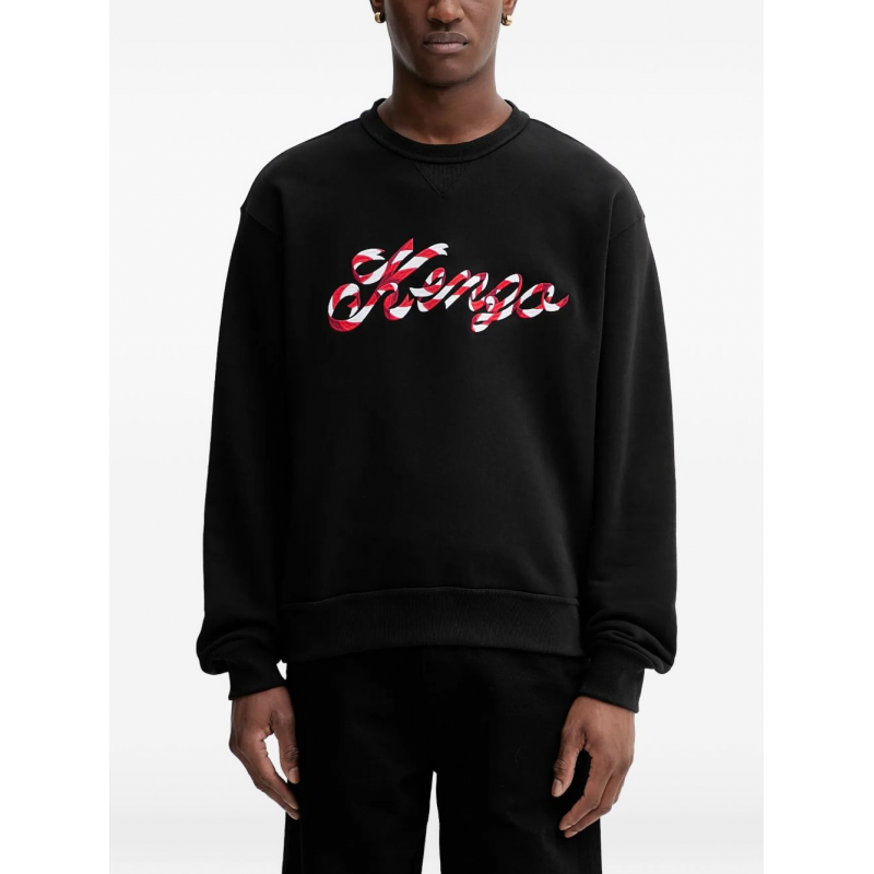 Kenzo Schwarzer Mann Band Logo Sweatshirt
