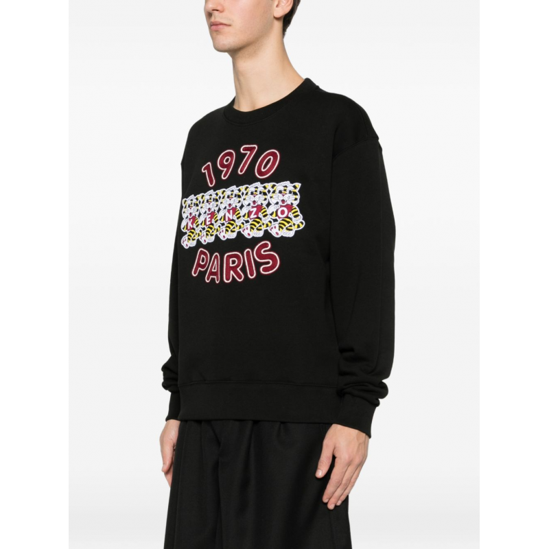 Kenzo felpa logo 1970 mann schwarz