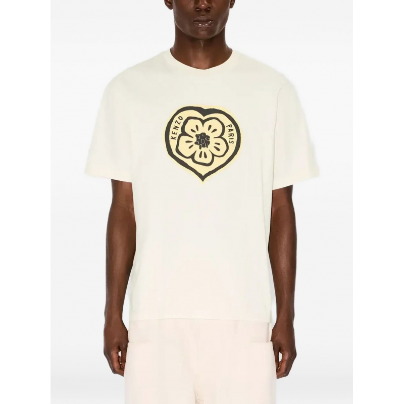 Kenzo T-Shirt Herz boke Mann weiB