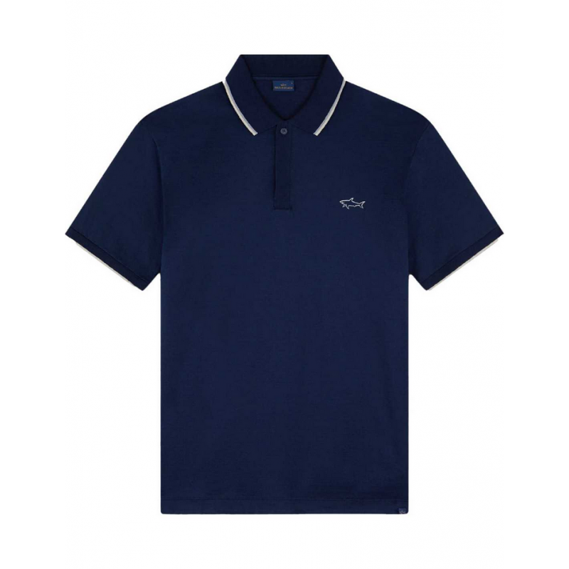 polo mercerised man blue