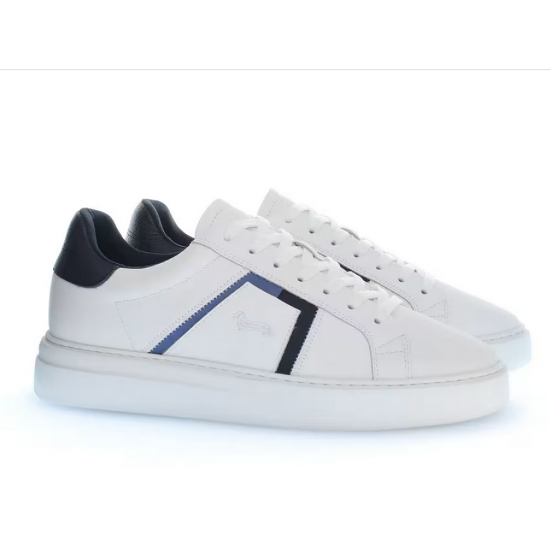 Schuhe Mann weiB-blau