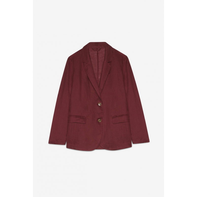 Leinenjacke Frau merlot