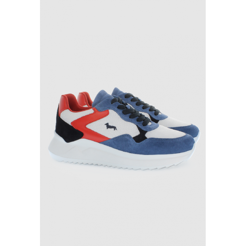 suede schuhe mann avio-bianco