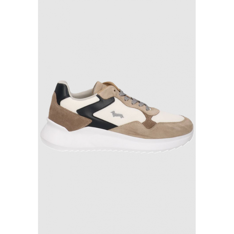 Schuhe Wildleder Mann beige-white