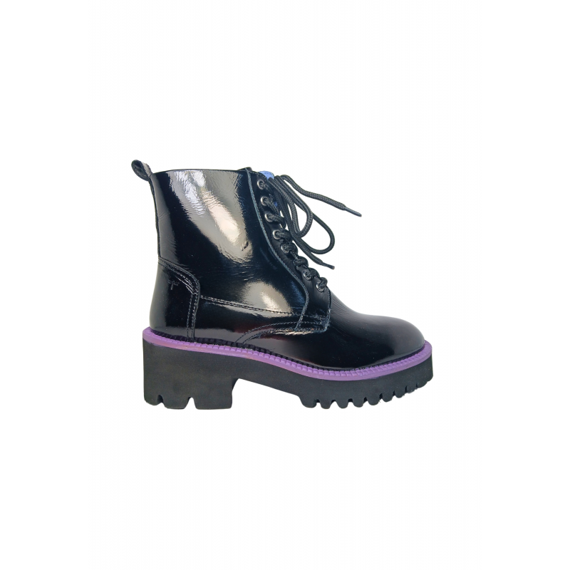 Schuhe fur Damen Pregunta Low Boot schwarz/Purple