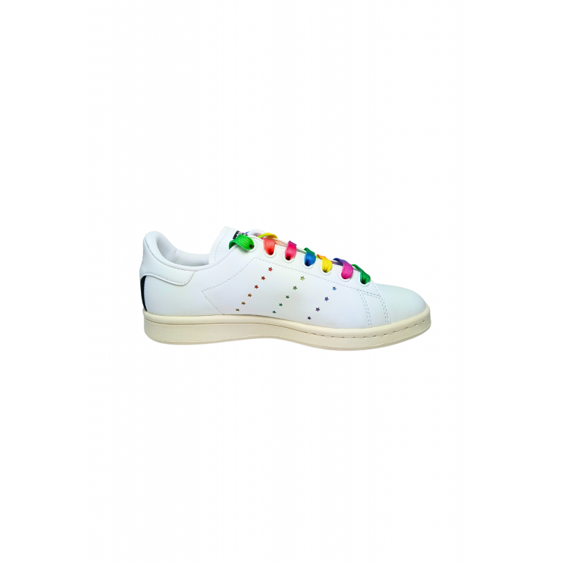 Schuhe fur Damen Adidas Stella Mccarteney Stan Smit eco-leather Turnschuhe mit farbigen Spitzen und Spray-Effekt-Logo