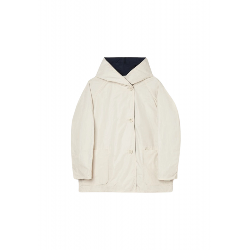 Regenmantel Frau Oof Reversible Blue Cream