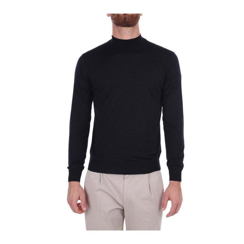 Pullover fur Manner Filippo De Laurentiis - lupetto royal merino - blau