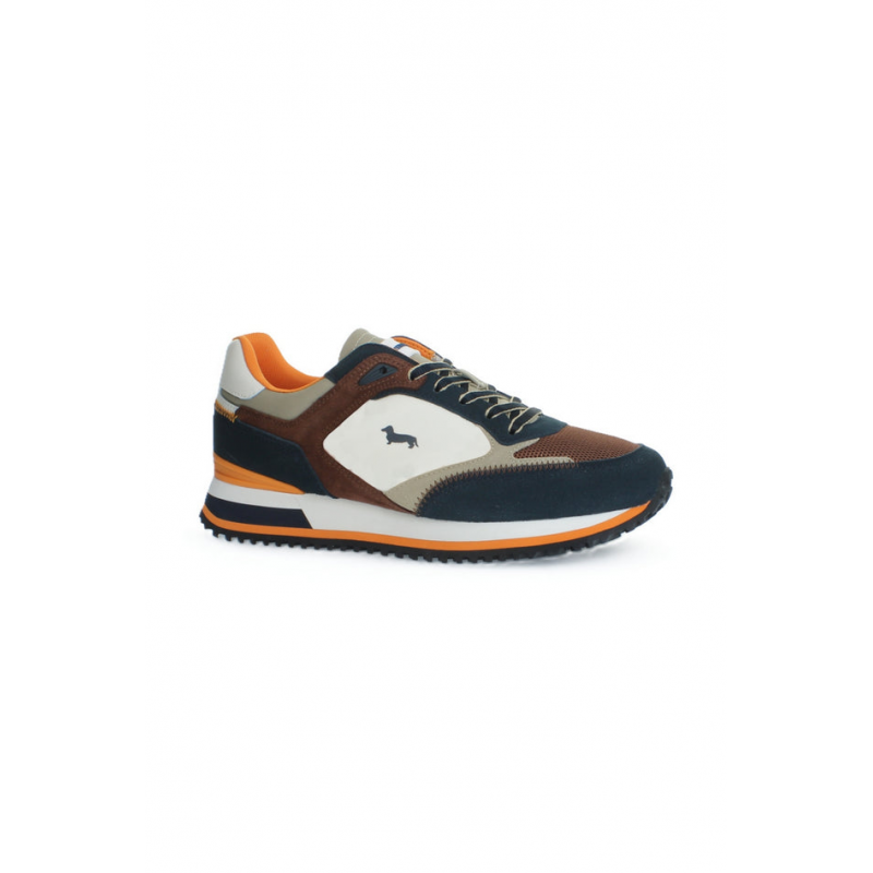 Schuhe Mann blau braun