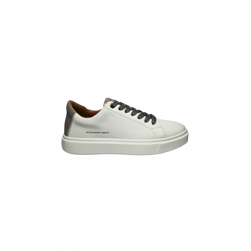 albbldm-9010-wly Alexander Smith Herren weiBes Leder